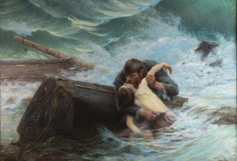 Alfred Guillou, Adieu !, 1892, huile sur toile, 170 x 245 cm, Musée des beaux-arts de Quimper