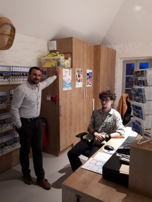 Hugo Michel, trainee 2022 with the director of the museum during the Night of the Museums