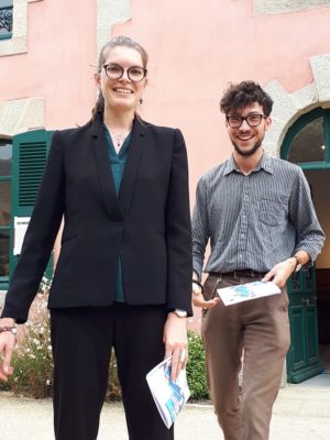 Hugo Michel, stagiaire 2022 avec la médiatrice culturelle du musée